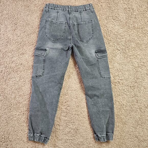 SO Jeans Womens XS Black High Rise Cargo Joggers Denim Stretch Pockets EUC - Picture 6 of 12